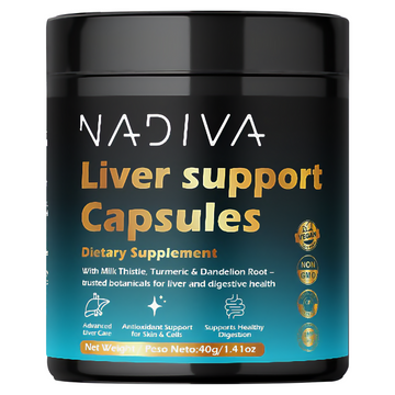 NADIVA Liver Support Capsules I Liver Cleanse I Detox Without Drama | 28-in-1 Vegan Capsules