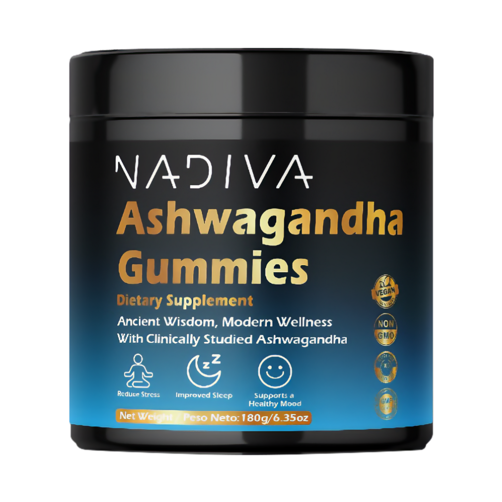 Nadiva Ashwagandha Gummies | Natural Stress Relief & Daily Balance