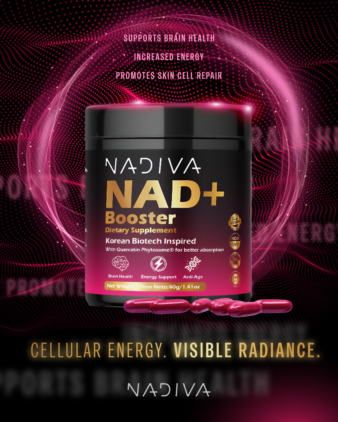 NAD+Booster - Liposomal Niacinamide Riboside + Resveratrol | 900 mg